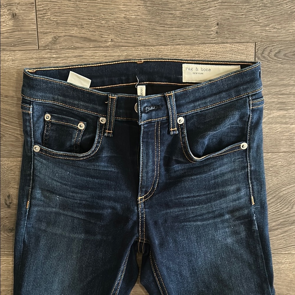 Rag & Bone Blue Skinny Jeans with Classic Indigo Wash